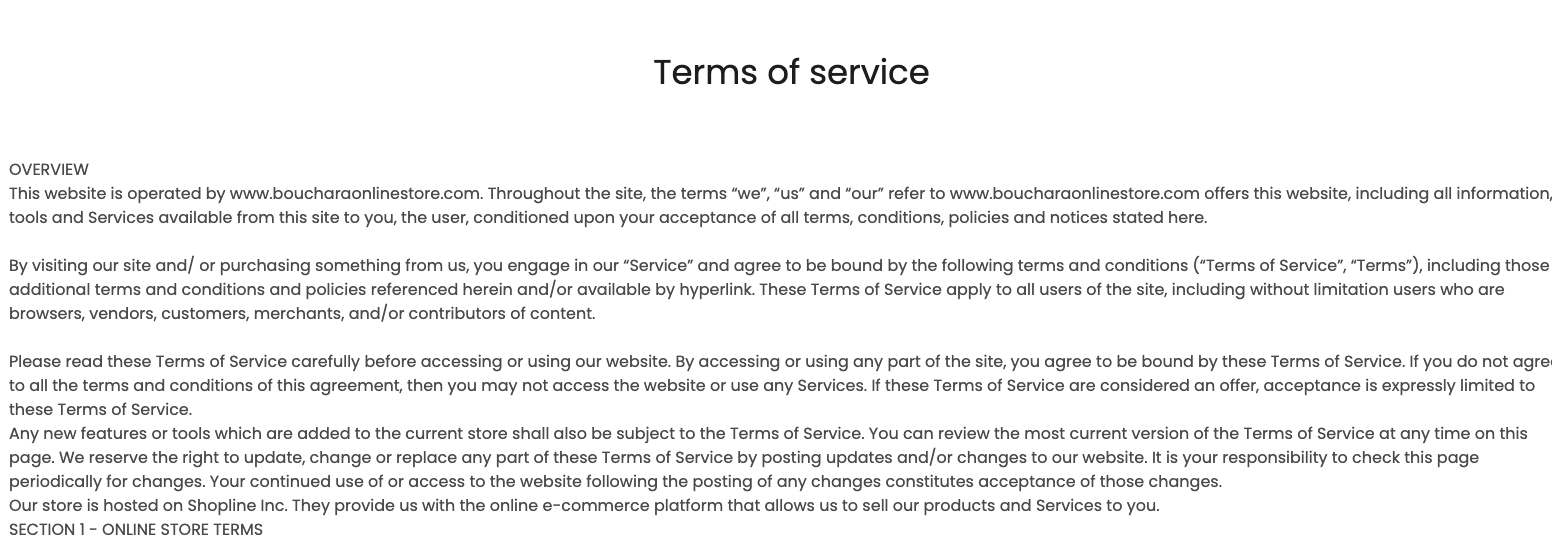 CGV vide du faux site