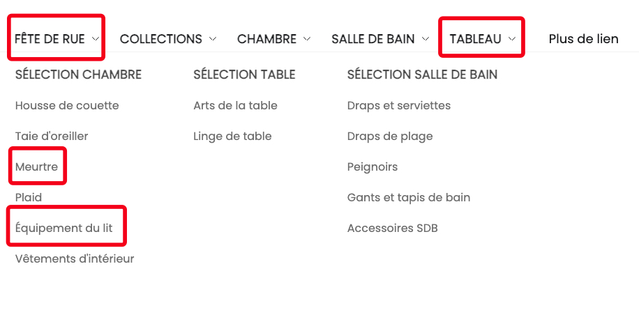 Mauvaise qualité du faux site Bouchara